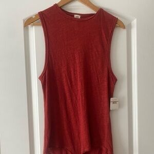 NWT FREE PEOPLE red tank bodysuit XS